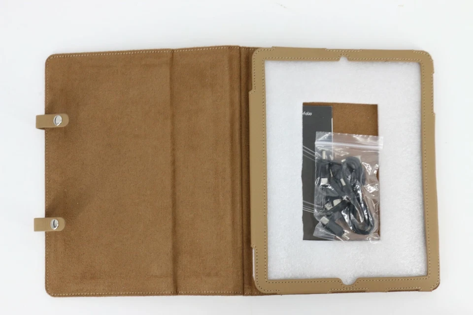 Funda Pebble Folio Alimentada por Veho para iPad y Smartphone Batería Recargable Bronceada Foto 4 de 4