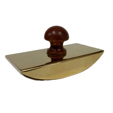 Brass Ink Blotter with Wooden Handle- Antique Vintage Style