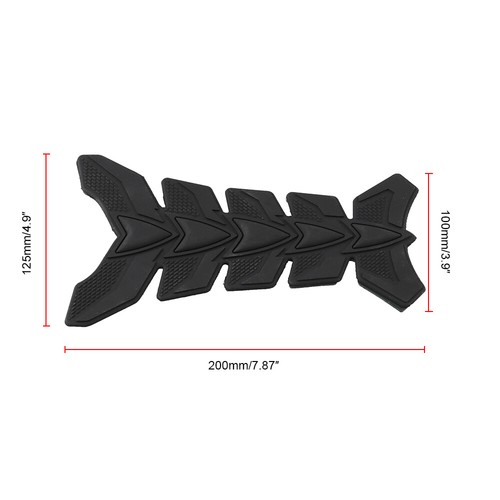 3D Rubber Universal Motorcycle Fuel Gas Tank Pad Protector Decal Sticker Vehicle - Foto 7 di 8