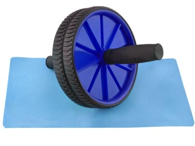 Iso Trade Bauchtrainer-Roller AB-Wheel Bauchmuskeltrainer mit Fitnessmatte