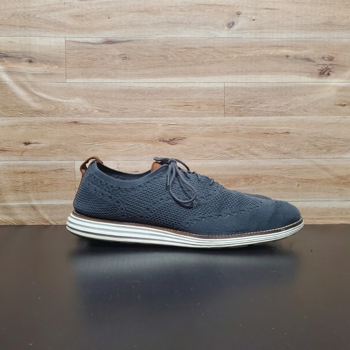 Cole Haan Original Shoes Men’s size 9.5 Gray Wingtip Grand Knit Oxford Sneakers Size 9.5 Cole Haan Light Gray Men main image 2