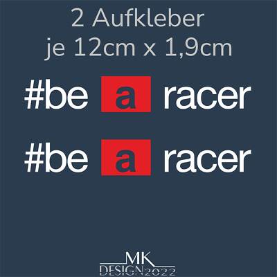 be a racer Aufkleber passend für Aprilia Motorrad RSV RS SR Auto 2x 12 Weiß Rot