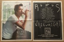 RUFUS WAINWRIGHT Double Sided 2003 NEWSPAPER PROMO POSTER of Want CD 17x22.75
