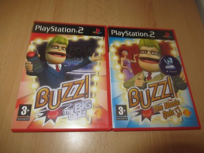 Buzz  Music Quiz and Buzz the big quiz   Sony PlayStation 2, ps2 pal version 