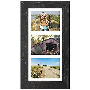 Malden 3 Opening 5x7 Rough Black Manhattan Frame - Picture 2 of 2
