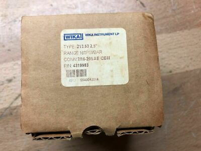 Wika Pressure Gauge 213.53 2.5'' 160 PSI 7/16-20'' SAE CBM P/N 4319983