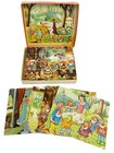 Disney Snow White 7 Dwarfs Cube Picture Puzzle 6 Scenes 20 Blocks 1960s Vintage