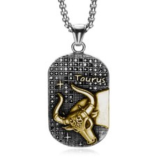 Image of Constellation Horoscope 12 Zodiac Sign Pendant Necklace 14K Gold Silver Jewelry