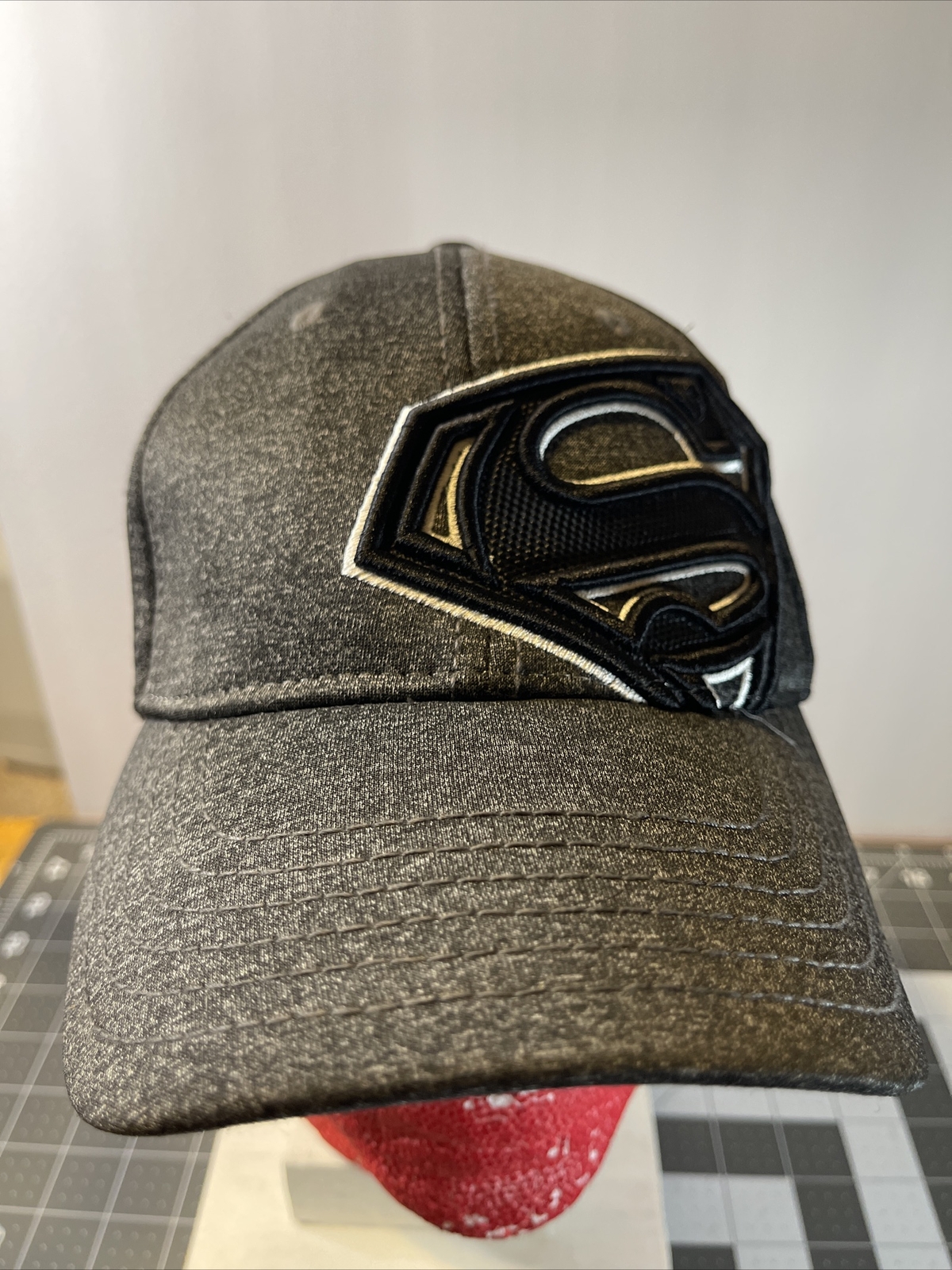 Superman Silver Gray DC Comics Fitted Stretch Bas… - image 5