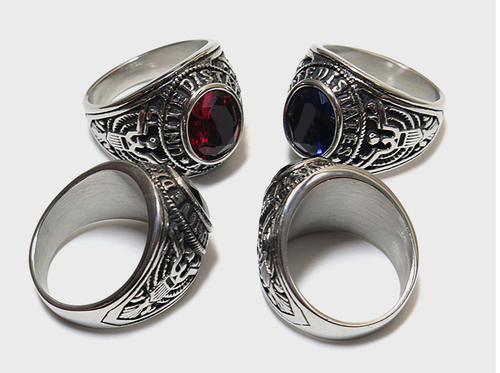 Quality Retro Men Titanium Steel United States US ARMY Ring USAF Military Rings - Picture 4 of 17