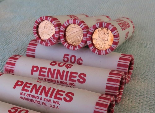 2013-D **Original Bank Wrapped ** Uncirculated Lincoln Cent Roll - OBW Penny's - Picture 6 of 7