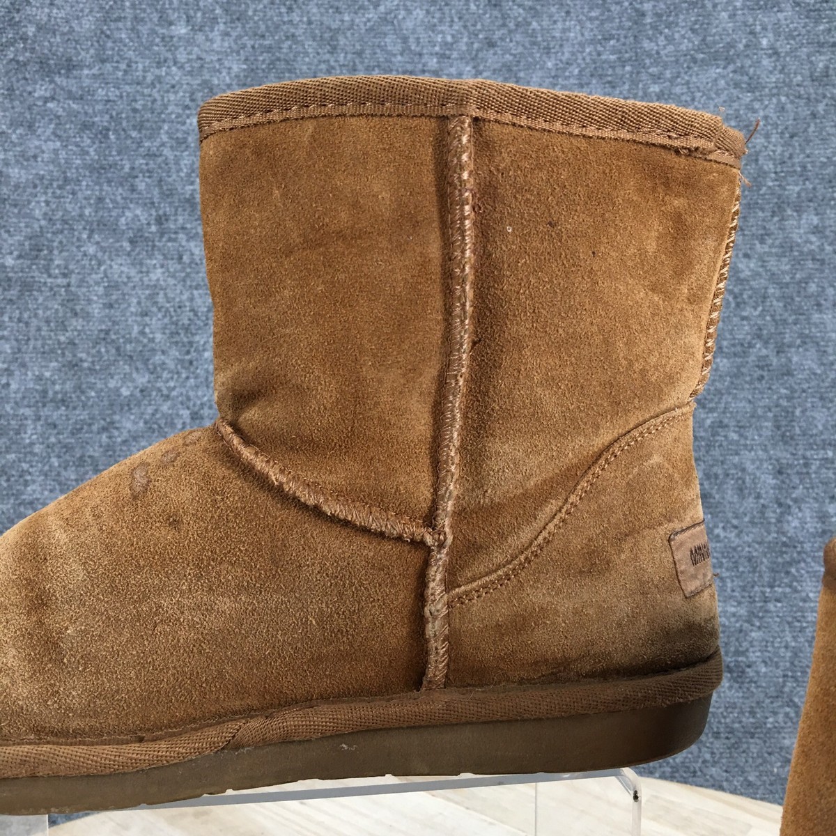 Minnetonka Boots Womens 8M Backus Shearling Winter Snow Boot 85701 Brown Suede View 4