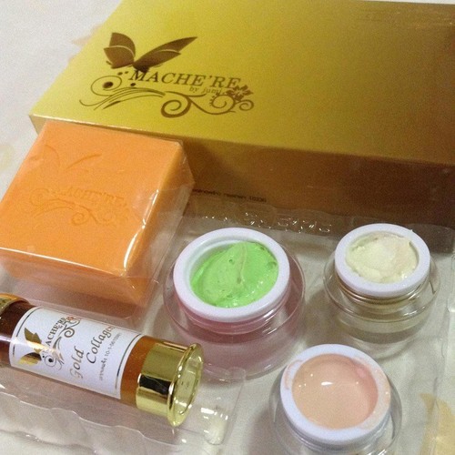 Mache're Gold Cream Set Whitening Total Perfect Bright Smooth Face Skin Care - Picture 6 of 12