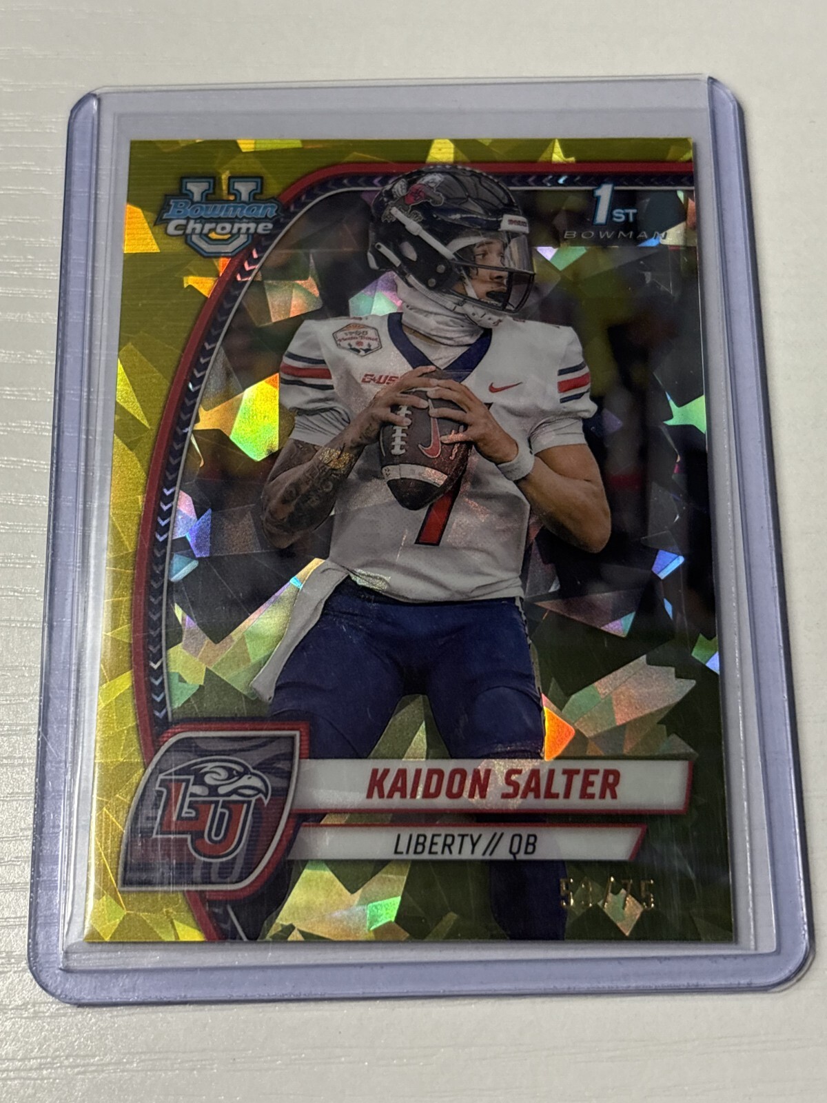 Kaidon Salter 2024 Bowman Chrome University Sapphire Yellow #/75 #111