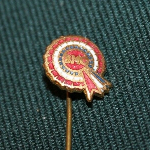 BMC Rosette Original Lapel Badge 1950's 1960's Made by Jackson Of Birmingham - Foto 2 di 4