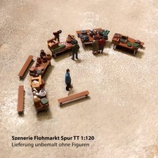 Markt Biomarkt Müllecke Garten Party Möbel Klohäuschen TT 1:120 / H0 1 : 87