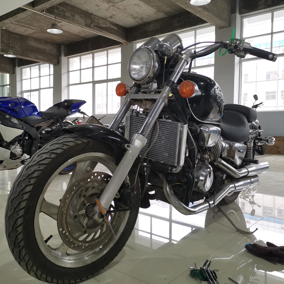 Radiador enfriador de agua motor núcleo aluminio VF750C Magna 750 1994-2003 para Honda Foto 2 de 4