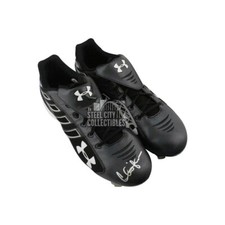 Charlie Sheen Autographed Under Armour Black Baseball Cleats - JSA COA