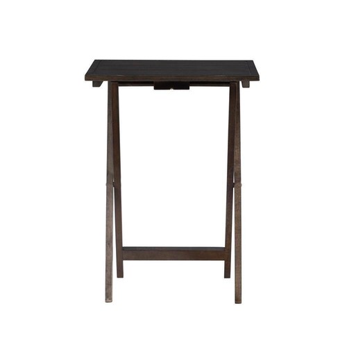Linon Home Decor Tray tables 15.75" x 18.9" Foldable Design Portable Wood Gray - Picture 7 of 11