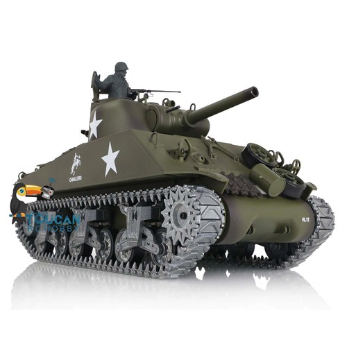 HL 1/16 Customized 7.0 M4A3 Sherman RC Tank 3898 Barrel Recoil 360° Metall - Bild 6 von 12