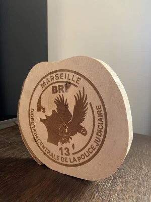 Gravure Sur Bois BRI Marseille Ecusson - Photo 1/3