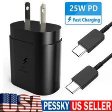 25w Type USB-C Super Fast Wall Charger For Samsung Galaxy A54 5G A34 A24 A14 5G