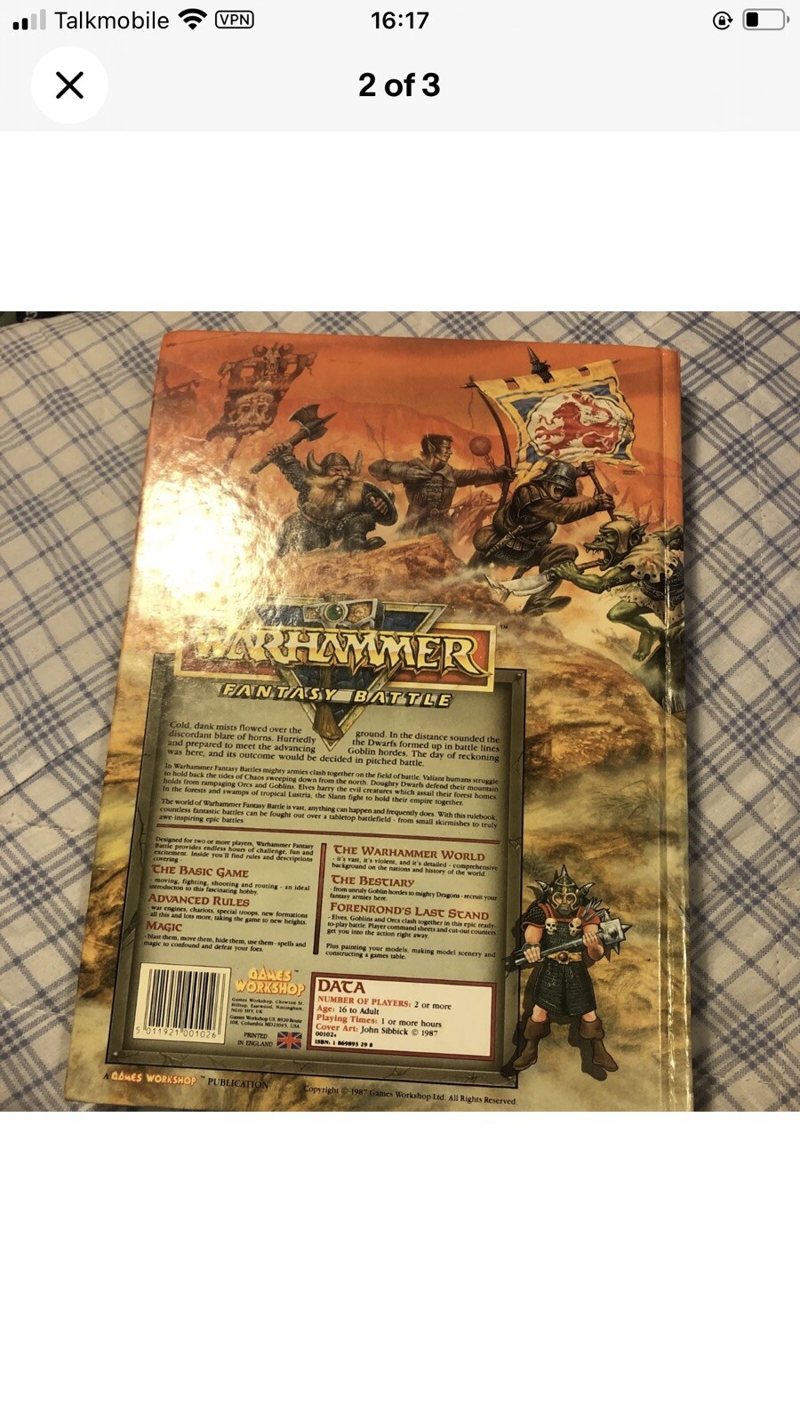 Warhammer Fantasy Battle 3rd Edition Hardback Rulebook Games Workshop 1987  online kaufen | eBay