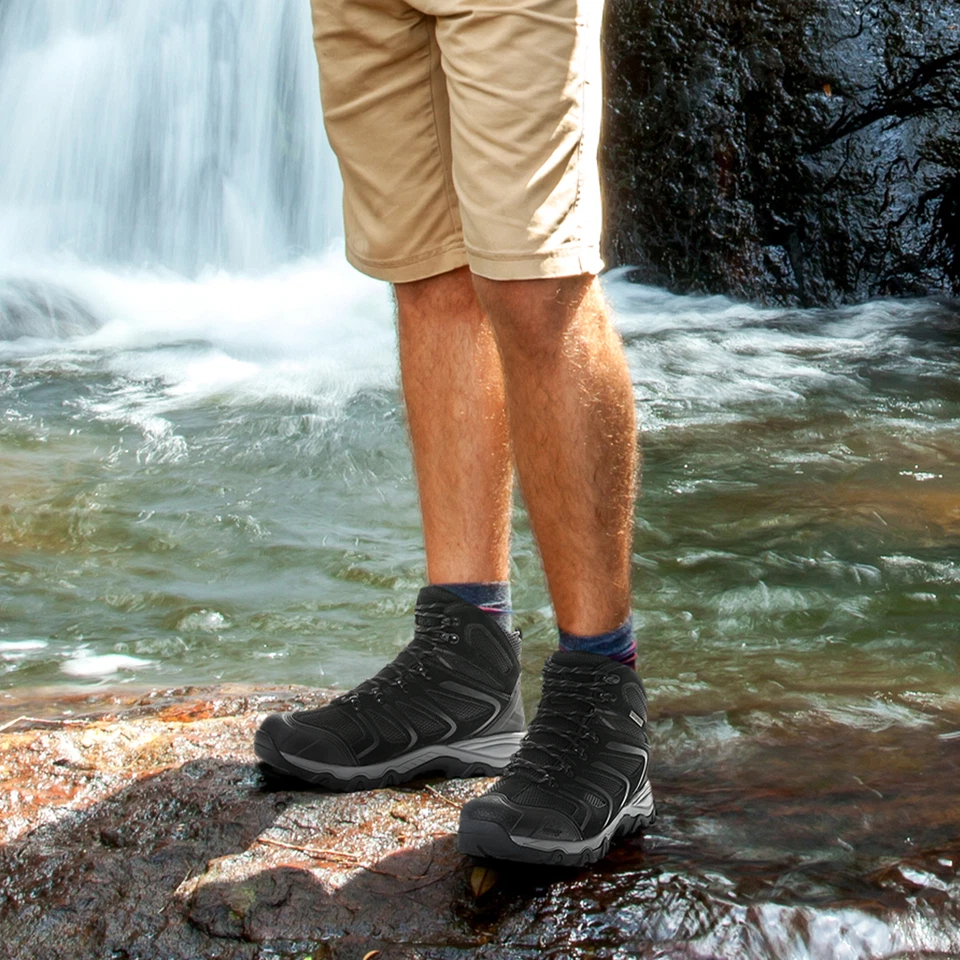 NORTIV 8 Men's Hiking Boots Outdoor Lightweight Waterproof Non Slip Travel Shoes - Image 4 of 4