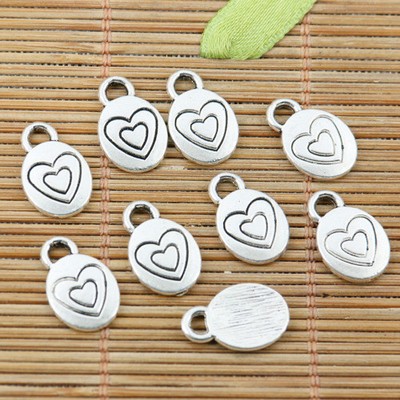 72pcs tibetan silver tone heart pattern charms EF2206 | eBay