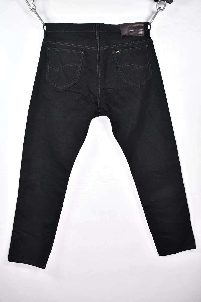 Lee 101 Rider Black Jeans 13oz Blue Line Selvedge Denim size W34 L32
