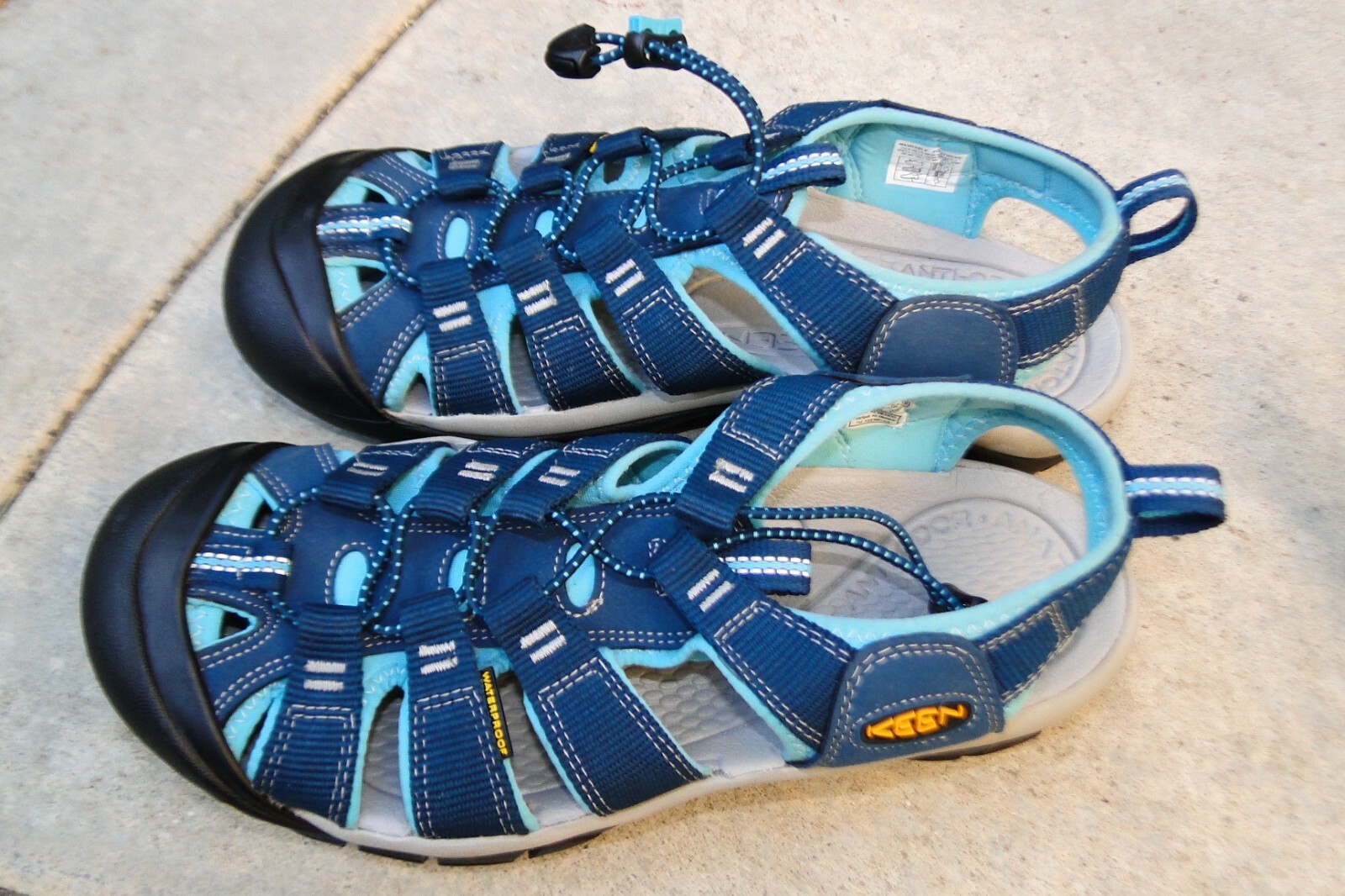 Women's Keen Newport Waterproof Hiking Sandals Size 10 Blue Nylon