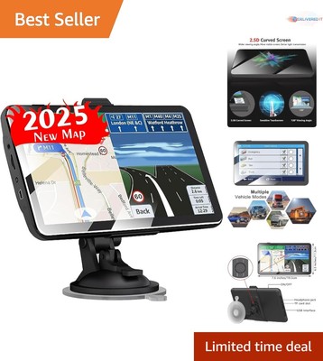 7'' Touchscreen GPS Navigation 2.5D Real Voice Alerts Custom Truck Routes