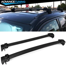 For 17-25 Jeep Compass MK Factory Style Aluminum Roof Rack Cross Bars Pair Black