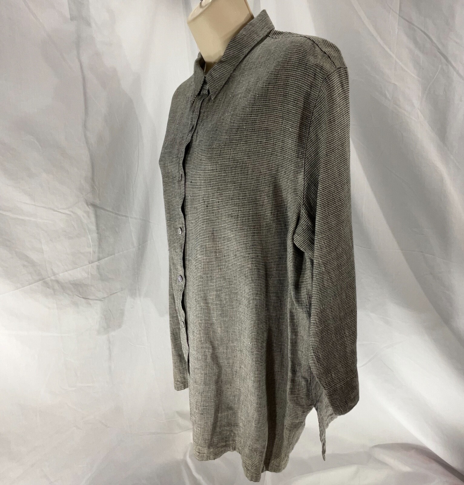 Chicos Design Button Down Collared Top white blac… - image 5