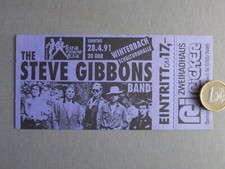 Steve Gibbons Band 1991 Concert Ticket Winter...