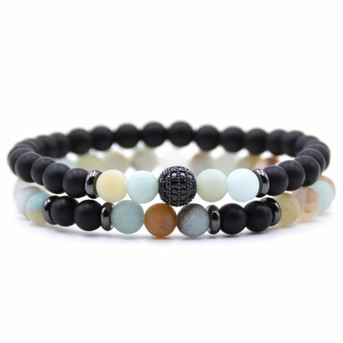 2Pcs/Sets Natural Stone Bracelets Hematite Bracelets Women Men Bracelets Jewelry - Picture 30 of 33