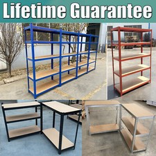 Adjustable 5 Tier Metal Storage Shelving Unit Bay Shelf Workshop Display Cabinet