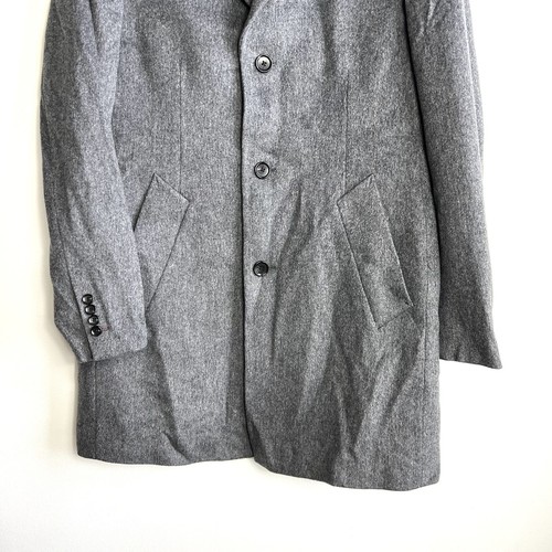 Indochino Overcoat Jacket Gray Wool Cashmere Men's Custom Tailored Medium Large - Picture 4 of 15