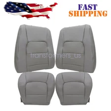 Fits 1998-2007 Lexus LX470 Driver & Passenger Bottom Top Leather Seat Cover Gray