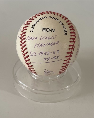 EDDIE "THE BRAT" STANKY AUTOGRAPHED SIGNED ONL STAT BASEBALL JSA CERTIFIED - Picture 3 of 8