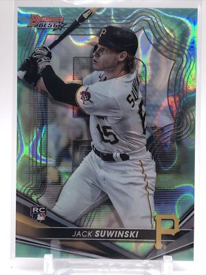 2022 Bowman's Best Jack Suwinski Aqua Lava Refractor /199 Rookie Pittsburgh RC