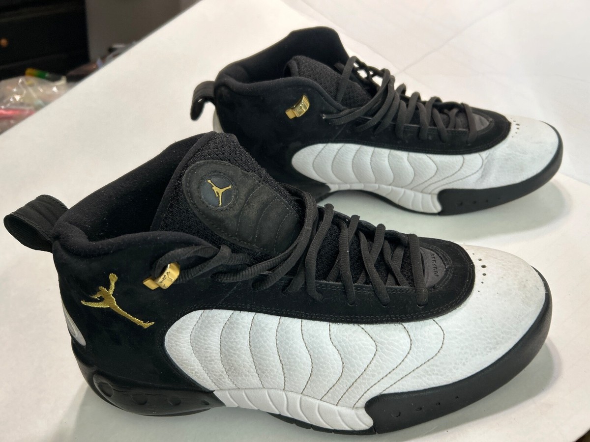 jordan jumpman pro black white metallic gold