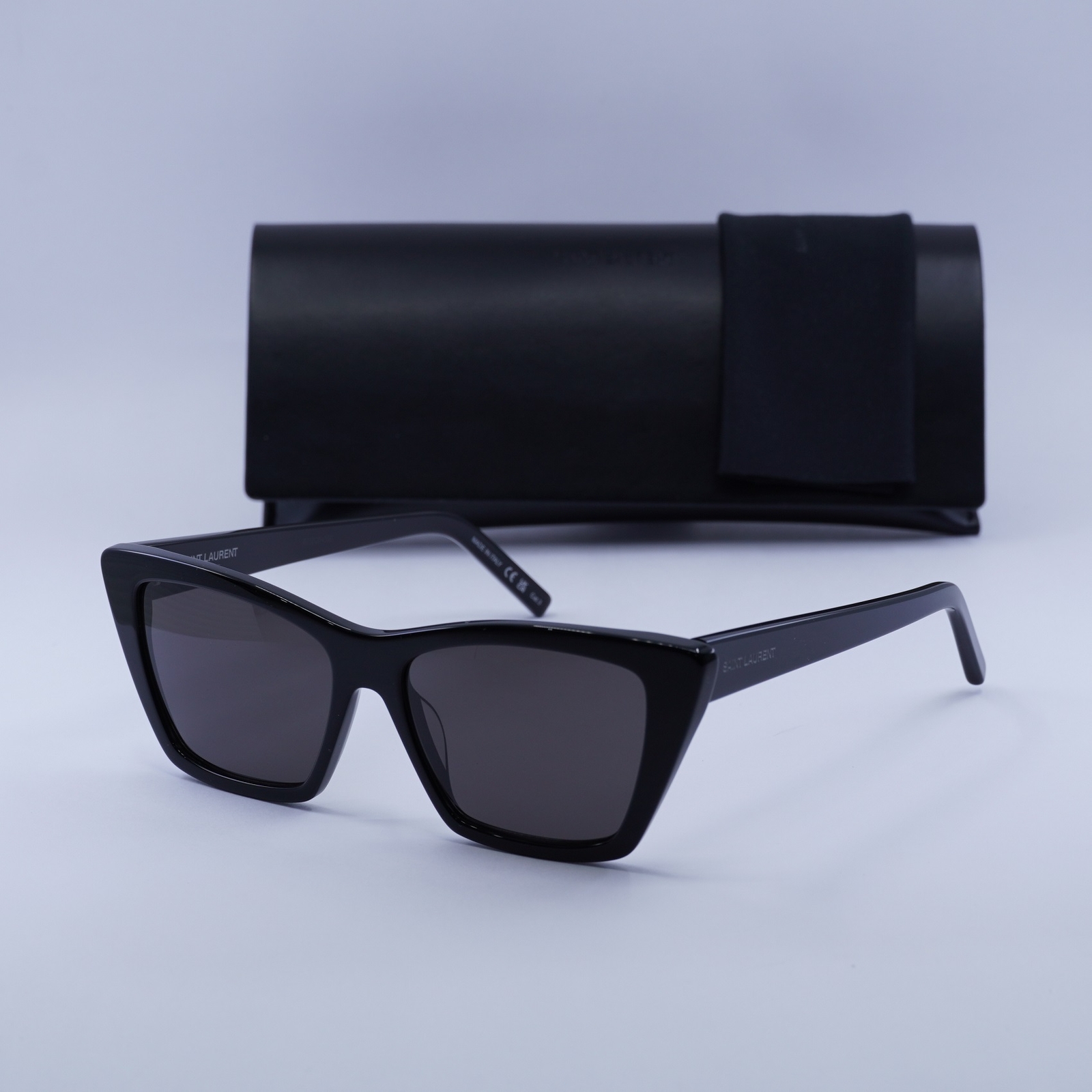 Occhiali da sole Saint Laurent SL 276 MICA 032 nero grigio lucido 53 16 145 nuovi autentici...