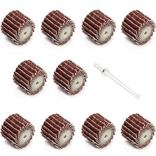 10 Piece Schleiffächer Flap Wheels K400 for Dremel Proxxon Fryer Accessory