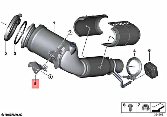 Genuine BMW MINI ZINORO X1 Holder Catalytic Converter Near Engine 