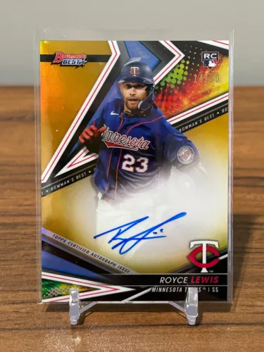 2022 Bowman's Best Royce Lewis RC Gold Auto /50 Minnesota Twins