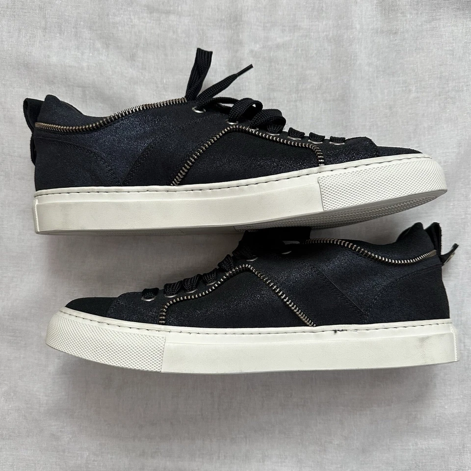 Nuevo $395 Alessandro Dell Acqua Cuero Cremallera Tenis Para Hombre Talla EU 40 US 7 Foto 4 de 4