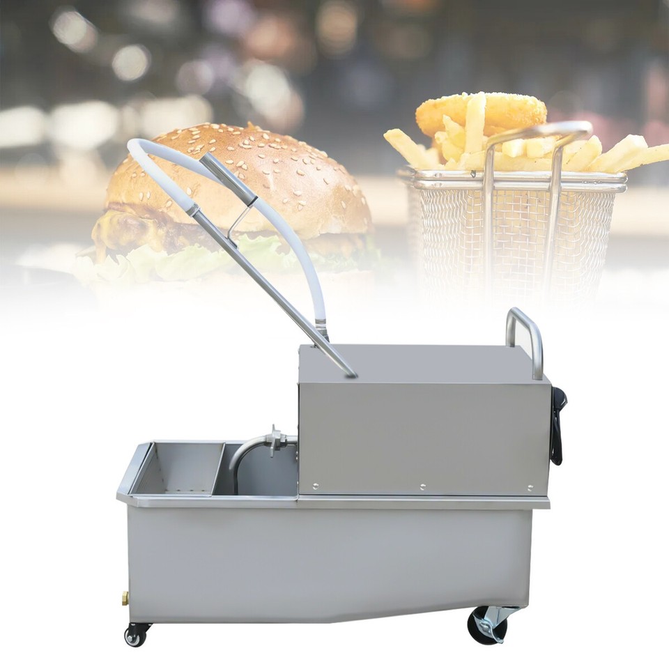 Filter Machine Price Commercial Fryer Oil Filter Cart Machine Kitchen Oil Filter System USA ...