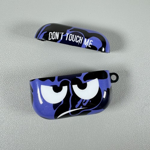 Case Designed for AirPods Pro: Black & Purple “Don't Touch Me” w/ Keychain Loop - Picture 2 of 7