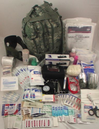 Elite First Aid Tactical Trauma BackPack Kit fully stocked 230Items - Afbeelding 1 van 8